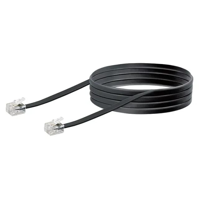 Schwaiger Telefon Anschlusskabel 6 m TAL6331 schwarz, RJ11 TAE