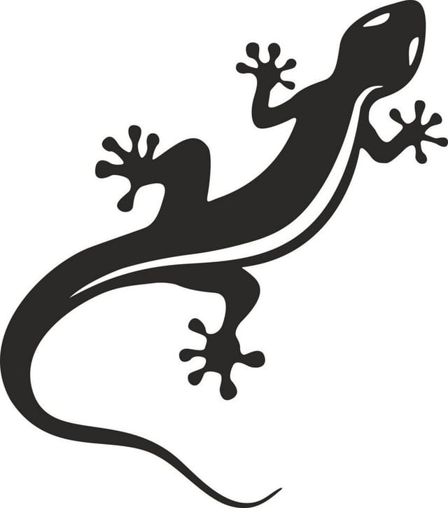 Hermann Schütz Aufkleber Gecko schwarz 110x95mm