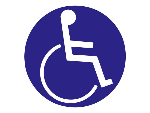 Hermann Schütz Aufkleber Behinderten-Symbol blau Ø 120mm