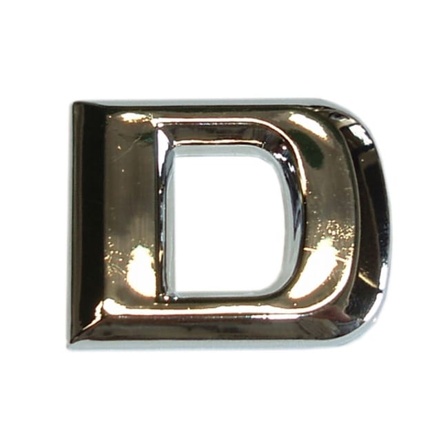Hermann Schütz 3D-Relief-Chrome-Buchstabe D 25x35mm