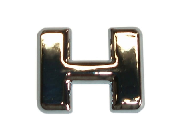 Hermann Schütz 3D-Relief-Chrome-Buchstabe H 25x35mm
