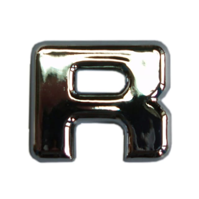 Hermann Schütz 3D-Relief-Chrome-Buchstabe R 25x35mm
