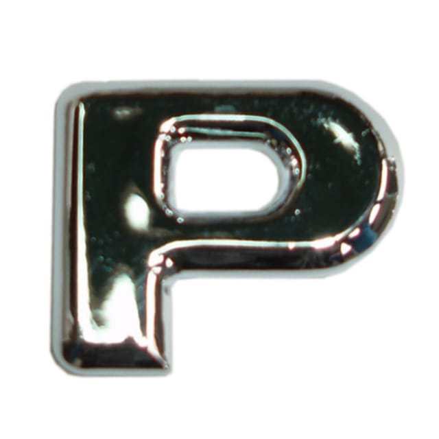 Hermann Schütz 3D-Relief-Chrome-Buchstabe P 25x35mm
