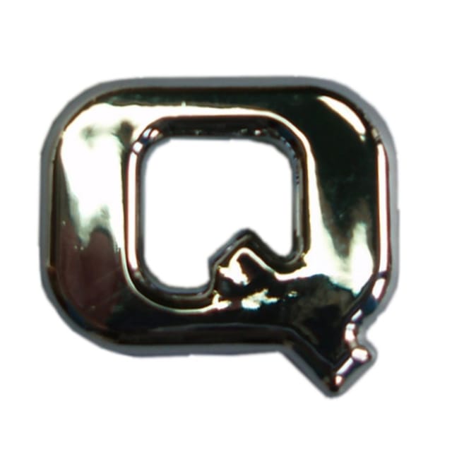 Hermann Schütz 3D-Relief-Chrome-Buchstabe Q 25x35mm