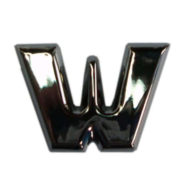 Hermann Schütz 3D-Relief-Chrome-Buchstabe W 25x35mm