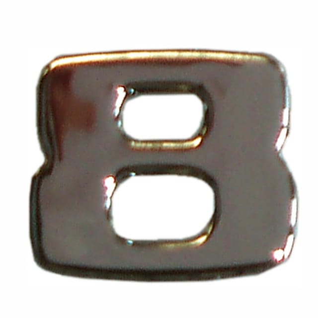 Hermann Schütz 3D-Relief-Chrome-Zahl 8 25x35mm