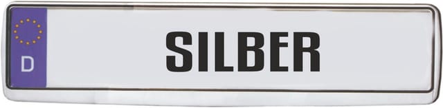 Hermann Schütz Design Kennzeichenrahmen silber