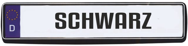 Hermann Schütz Design Kennzeichenrahmen schwarz