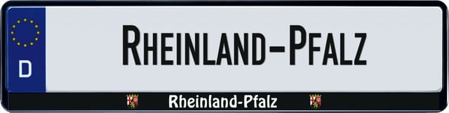 Hermann Schütz Design Kennzeichenrahmen Bundesland Rheinland-Pfalz