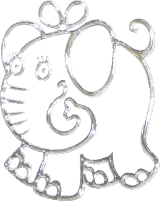 Hermann Schütz 3D-Chrome-Sticker Elefant 100x75mm