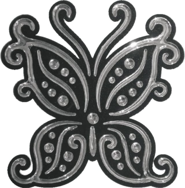 Hermann Schütz 3D-Chrome-Sticker Schmetterling 85x80mm