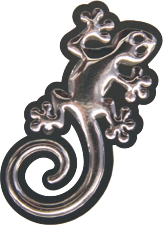 Hermann Schütz 3D-Chrome-Sticker Gecko schwarz 45x35mm