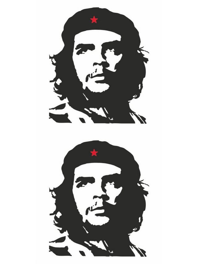 Hermann Schütz Aufkleber Che Guevara Kontur 2er-Set je 145x70mm