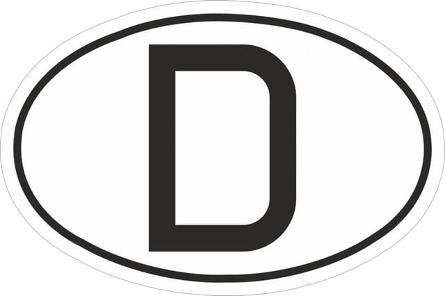 Hermann Schütz Aufkleber D-Schild Dimension 40x75mm