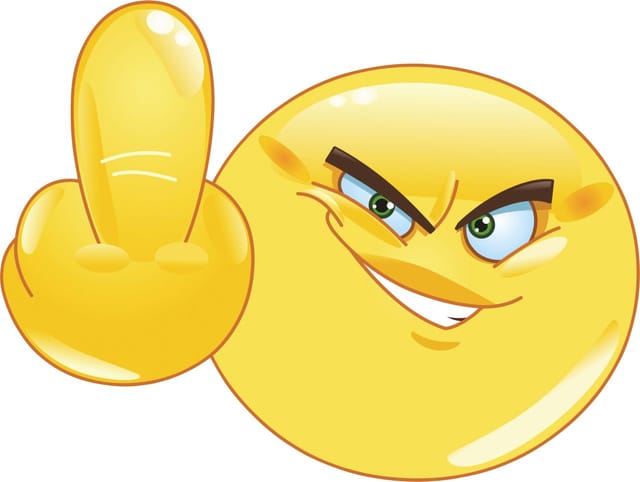 Hermann Schütz Aufkleber Finger Smiley 105x90mm