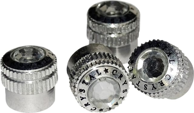 Hermann Schütz Ventilkappen Crystal silber 4er-Set