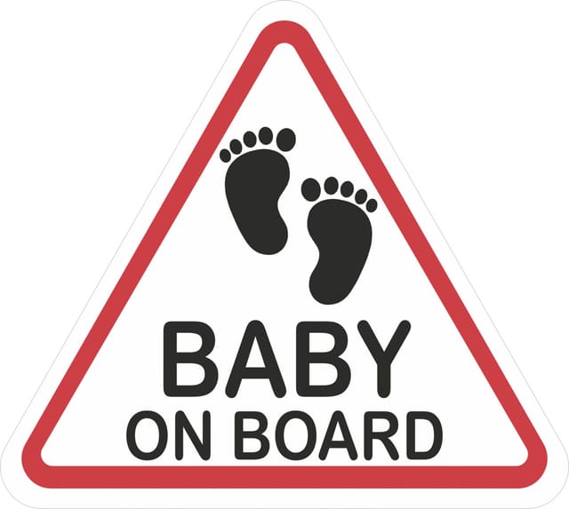 Hermann Schütz Aufkleber Warnung Baby on board