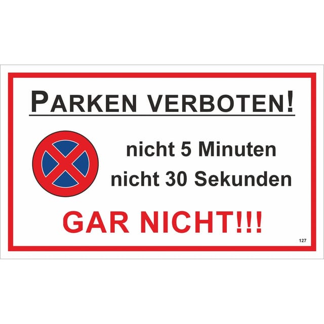 Hermann Schütz Schild Parken verboten...