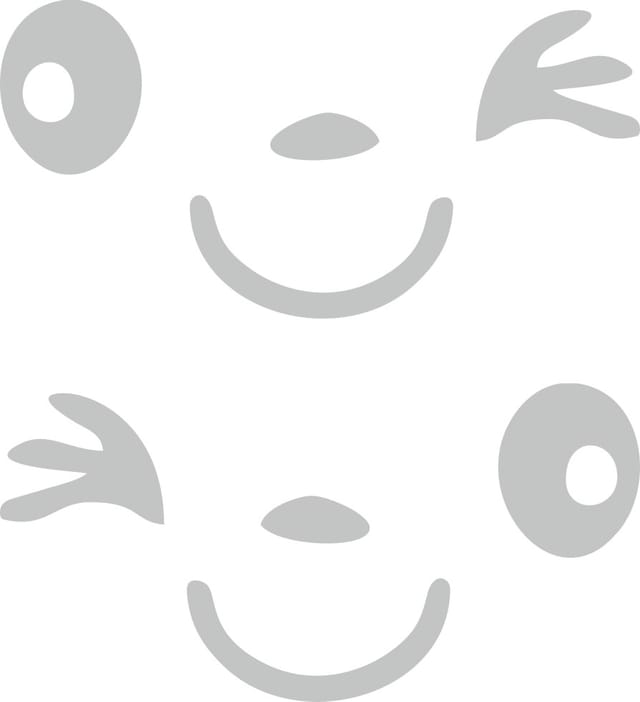Hermann Schütz Aufkleber appliziert Happy Face