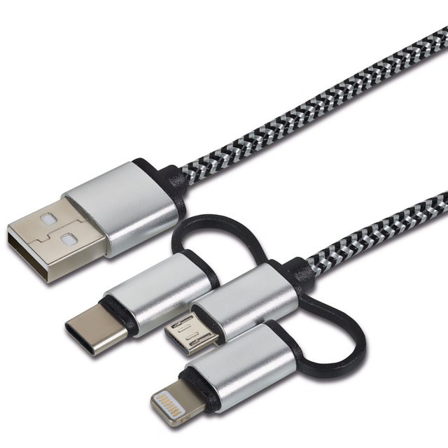 Cartrend Daten-Ladekabel 3 in 1