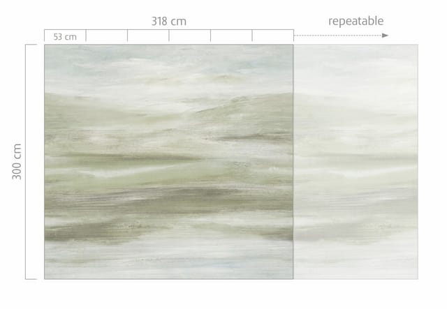 Rasch Vlies Fototapete 363524 Grün-Hellgrün Muster & Motive 3 m x 3,18 m