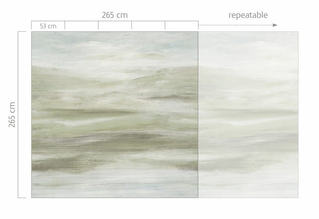 Rasch Vlies Fototapete 363531 Grün-Hellgrün Muster & Motive 2,65 m x 2,65 m