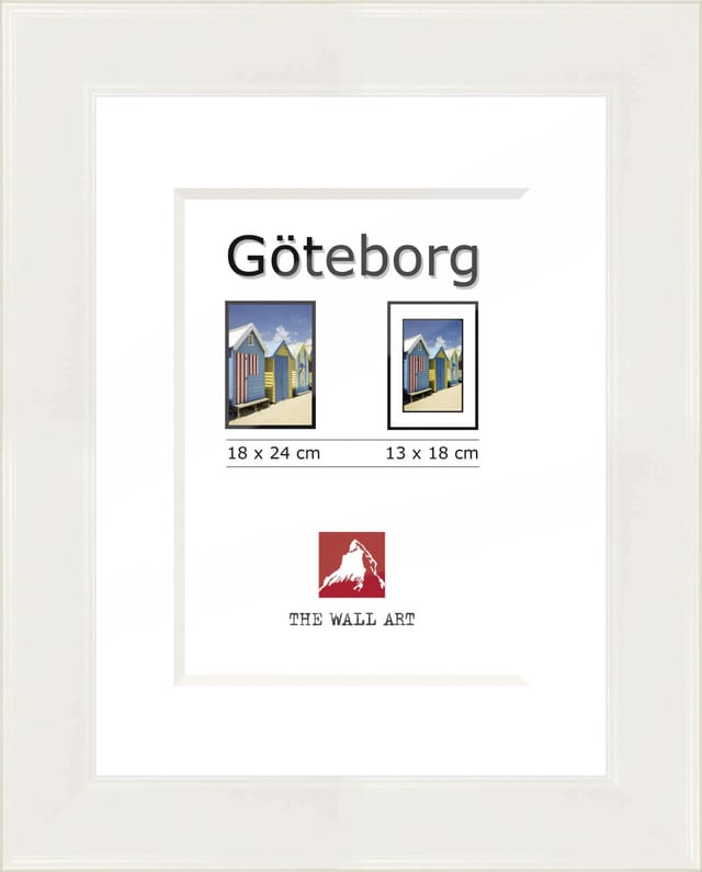 Holz Bilderrahmen Göteborg weiß, 18 x 24 cm