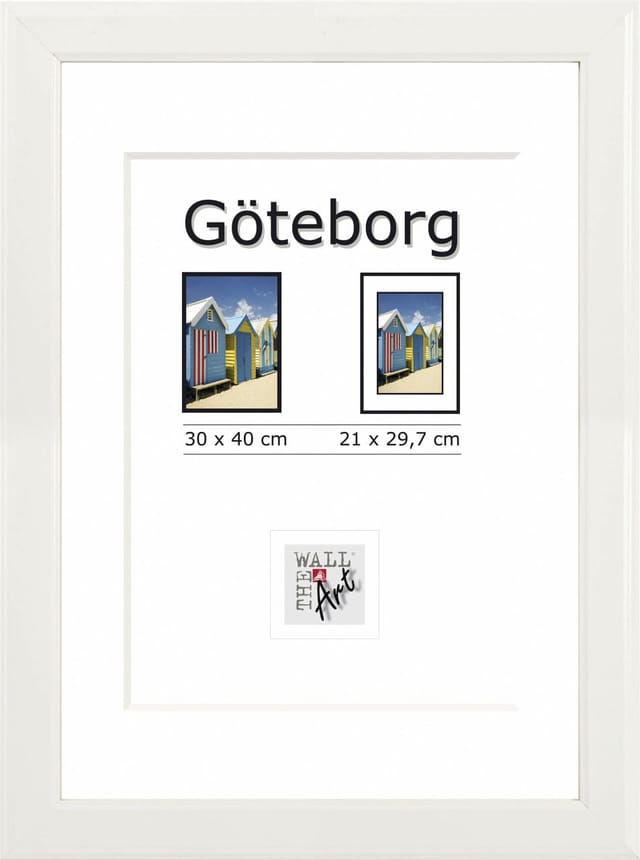 Holz Bilderrahmen Göteborg weiß, 30 x 40 cm
