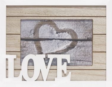 Portrait Bilderrahmen Love wood, 10 x 15 cm