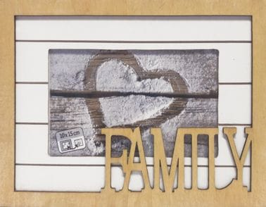 Portrait Bilderrahmen Family wood, 10 x 15 cm