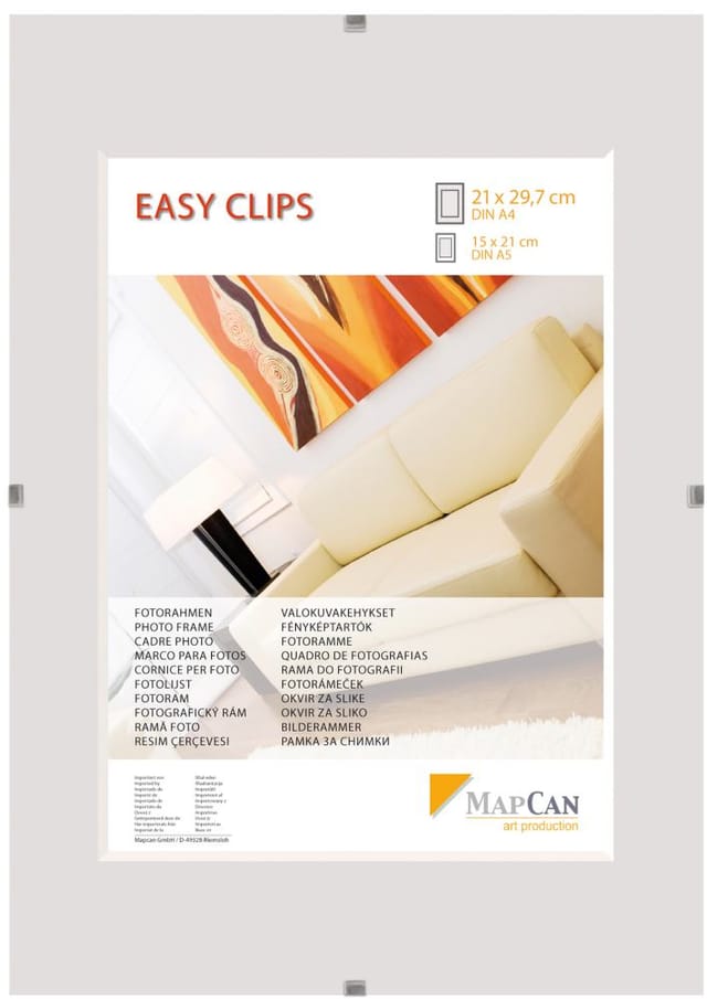 Cliprahmen Easyclips Normalglas 21 x 29,7 cm