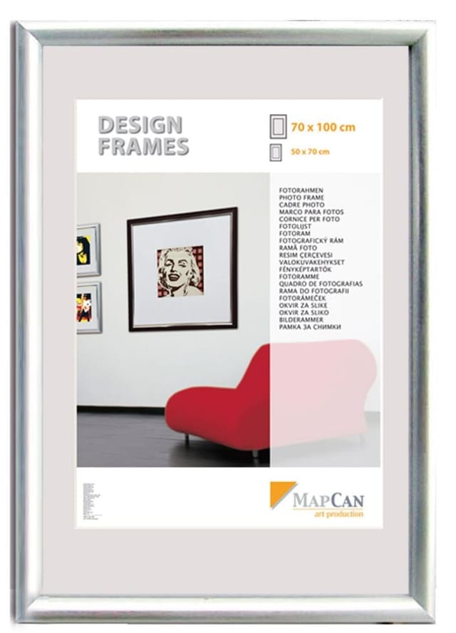 Kunststoff Bilderrahmen Design Frames silber, 10,5 x 15 cm