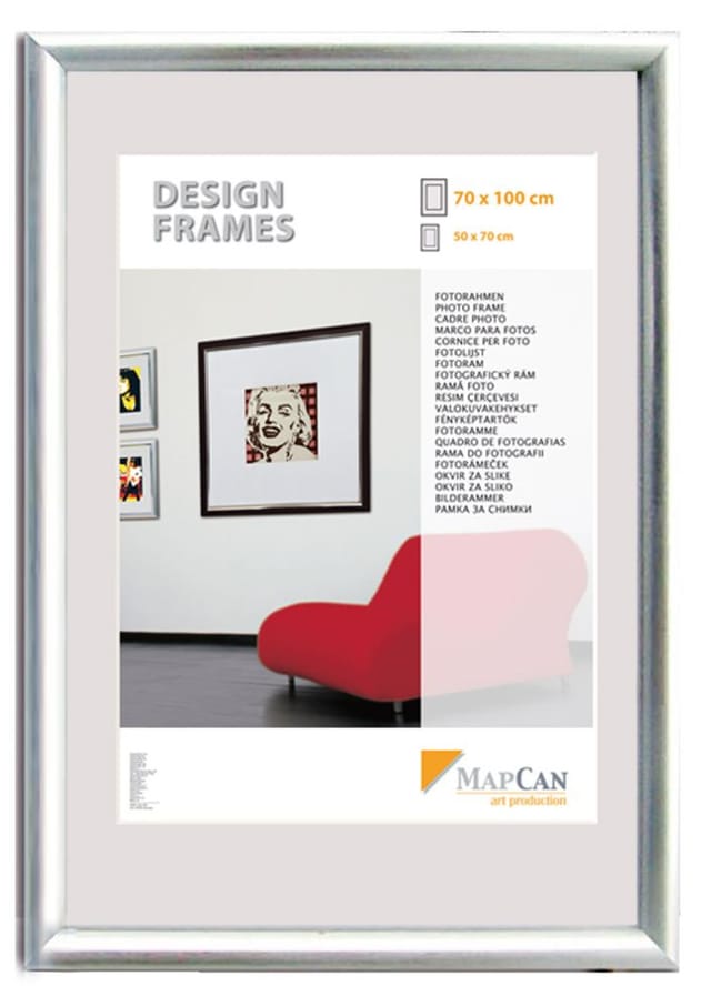 Kunststoff Bilderrahmen Design Frames silber, 13 x 18 cm