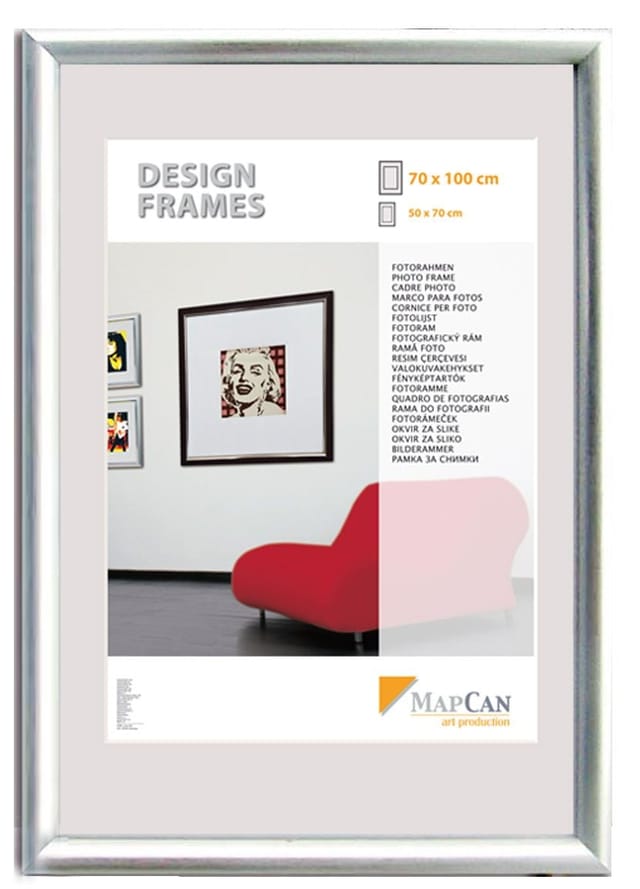 Kunststoff Bilderrahmen Design Frames silber, 18 x 24 cm