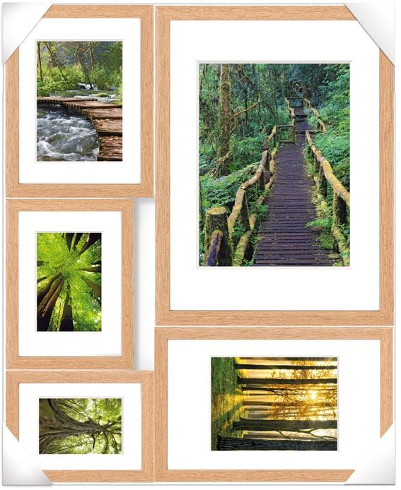 Bilderrahmen Collage Green Magic 5 Fotos, 53 x 65 cm