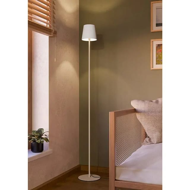 Eglo Stehleuchte Fiorana sandfarben weiß 140,5 cm E14