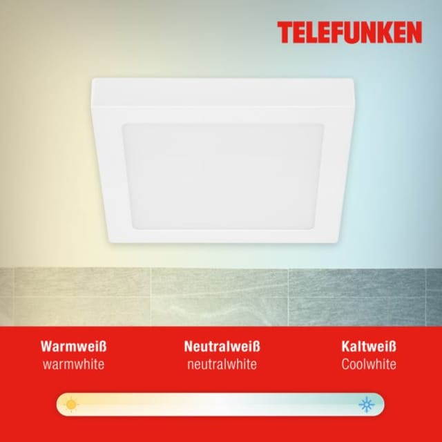 Telefunken LED Aufbauleuchte Direkt Smart WiFi weiß