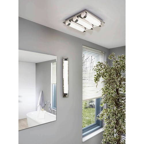 Eglo LED Badleuchte Tolorico chrom 35 x 35 cm neutralweiß
