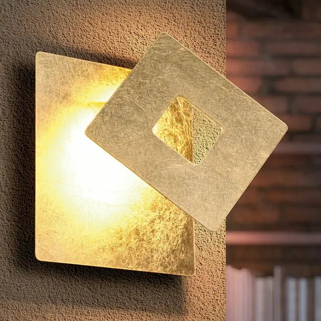 Trio Leuchten LED Wandleuchte Leano 6W, warmweiß goldfarbig Metall