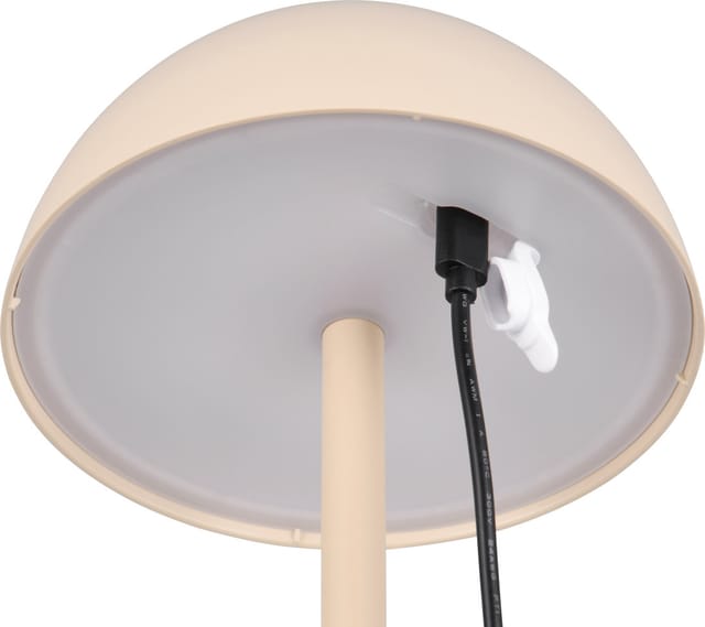 Reality Leuchten LED Akku-Tischleuchte Ricardo sand 30 cm warmweiß