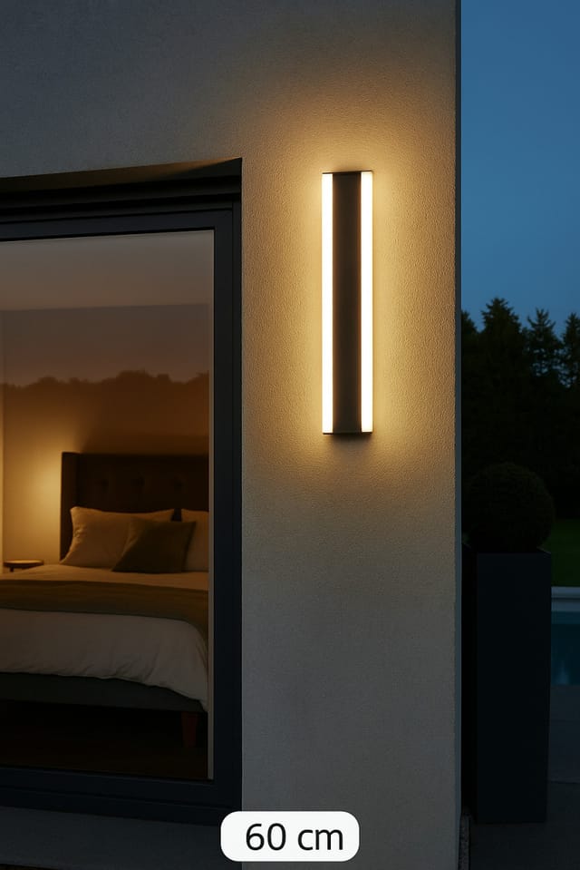 LED Außen-Wandleuchte Kyoto II 60 cm schwarz 8 W dimmbar