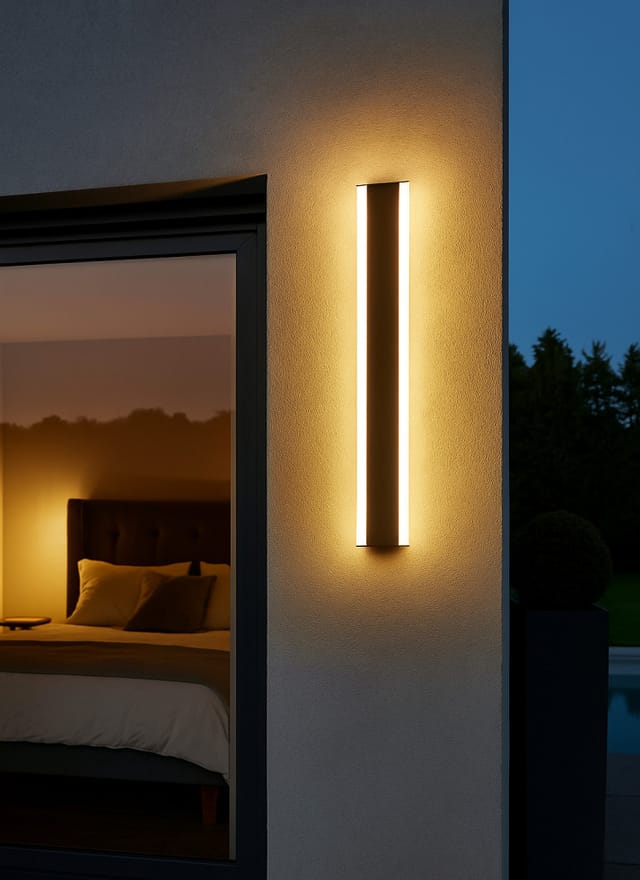 LED Außen-Wandleuchte Kyoto III 100 cm schwarz 11 W dimmbar