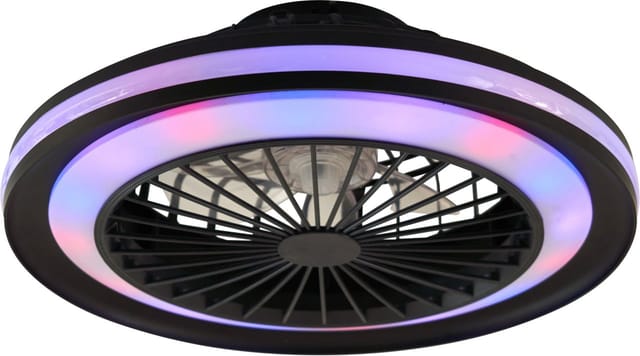 Deckenleuchte mit Ventilator Paula Ø 49 cm 40 W schwarz