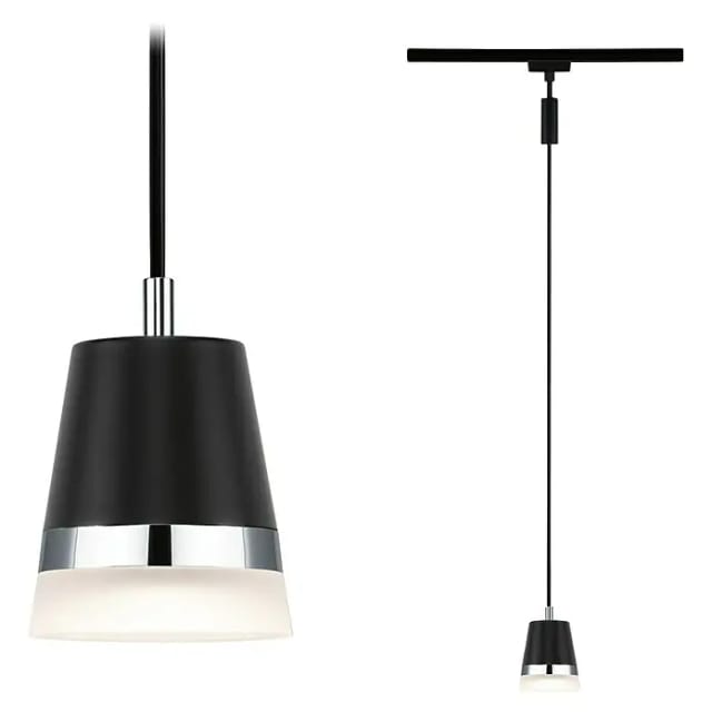 Paulmann URail Pendelleuchte Cone schwarz matt 8,4 x 121,4 cm GU10