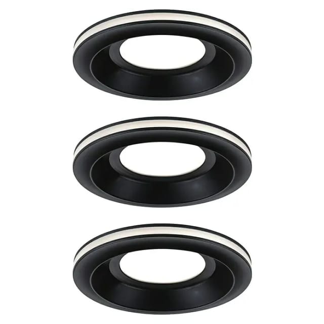 Paulmann LED-Einbauleuchte Sormus 3x 4,8W schwarz
