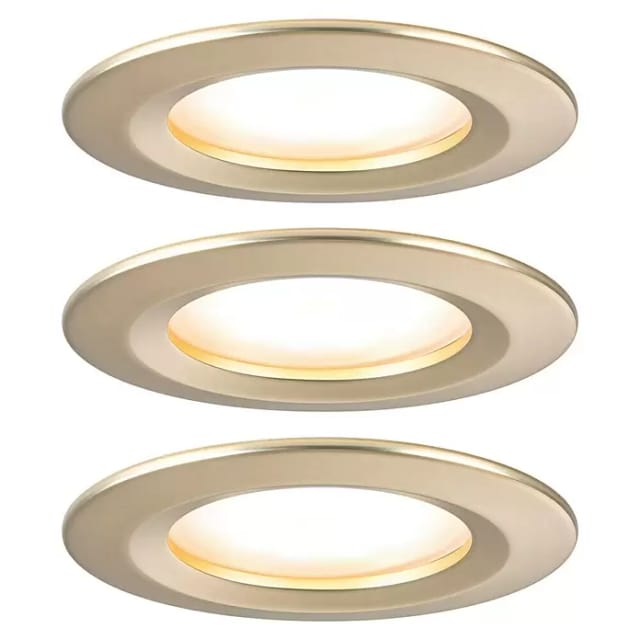 Paulmann LED-Einbauleuchten Nova 3x 6W starr gold matt