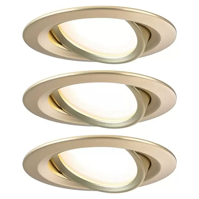 Paulmann LED-Einbauleuchte Nova 3x 6 W schwenkbar gold matt