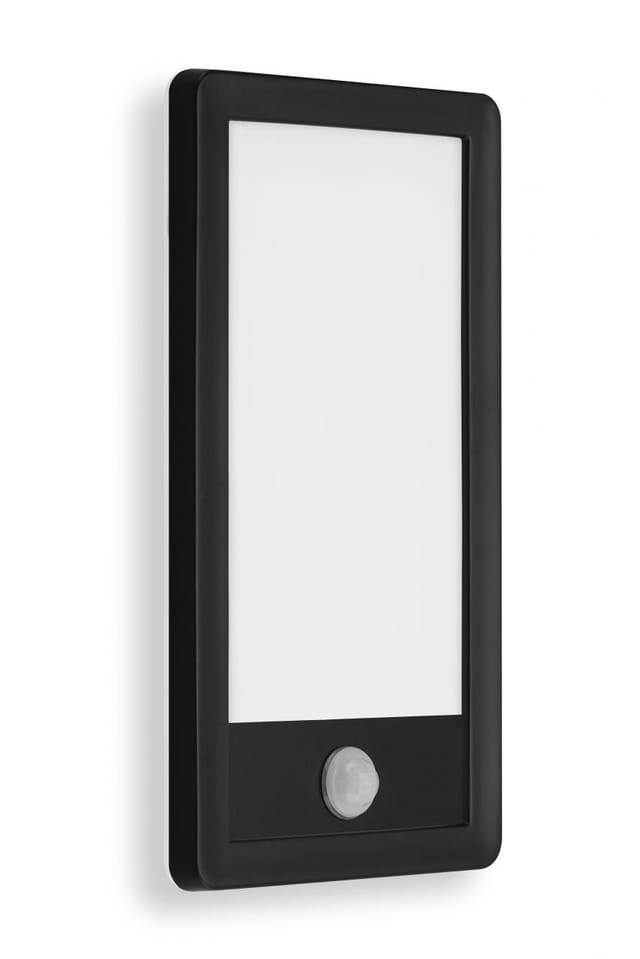 Telefunken LED Außenleuchte Nizza Sensor Backlight schwarz 28 x 15 x 4,5 cm