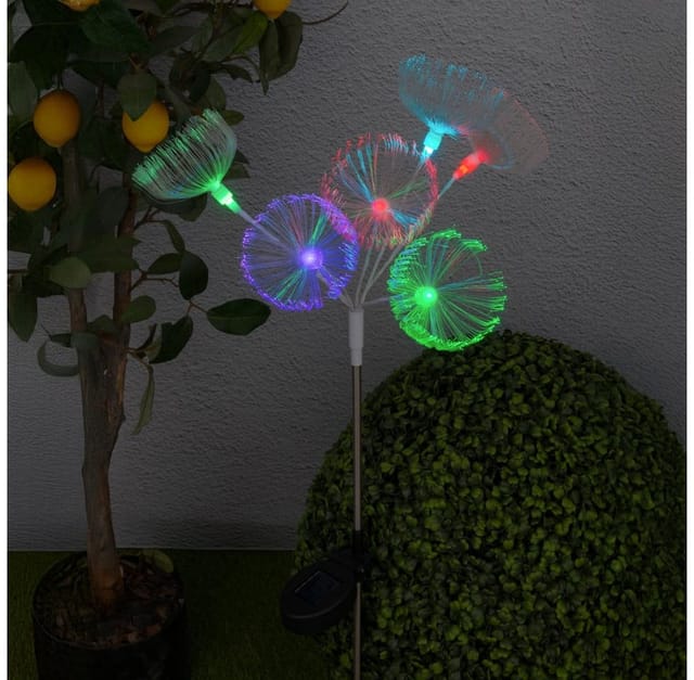 Light & More LED Solarleuchte Blumen weiß