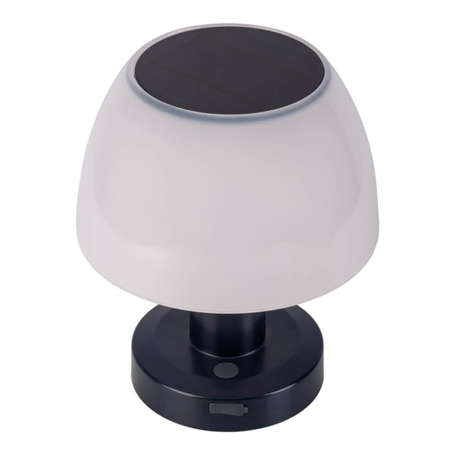 Light & More LED Solartischleuchte dimmbar schwarz